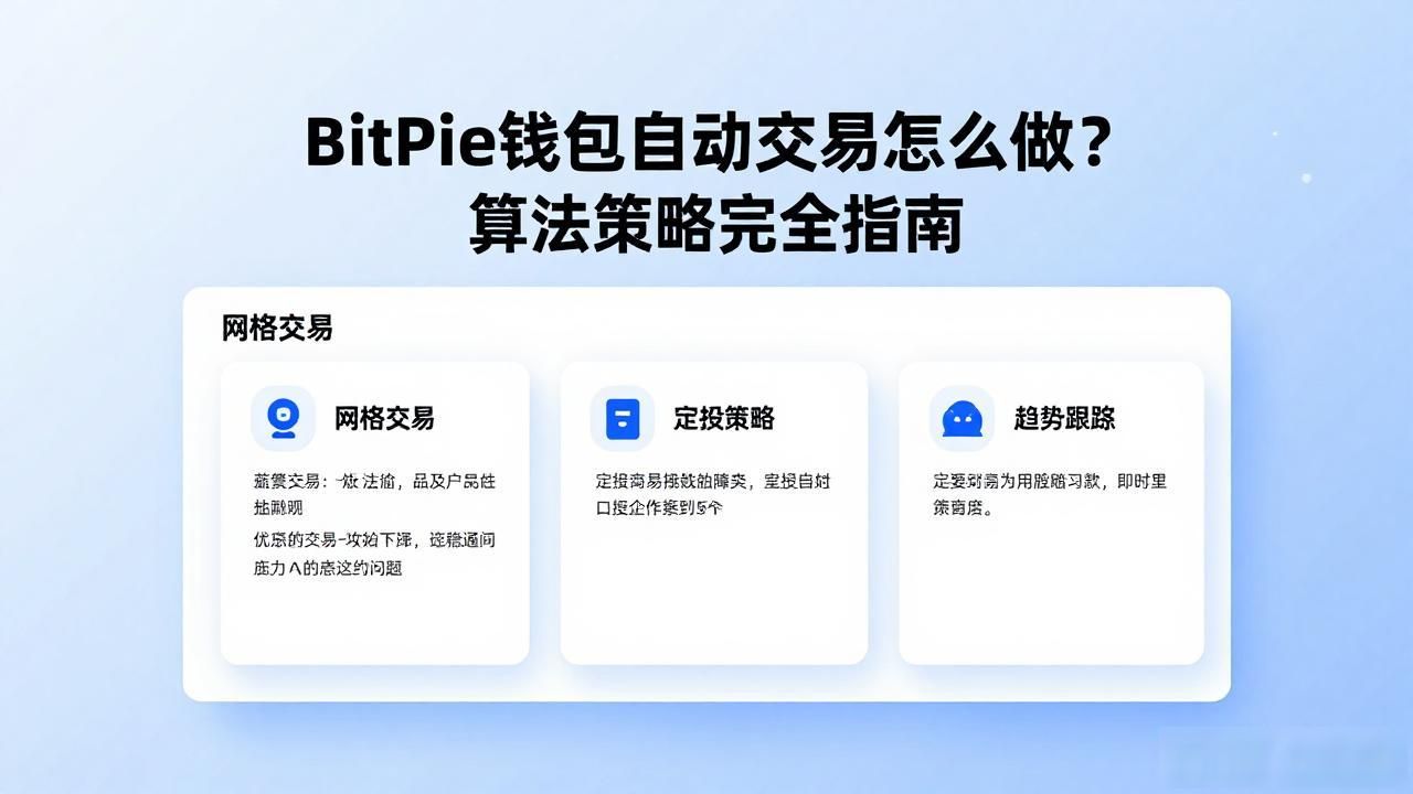 BitPie钱包算法交易_如何通过 BitPie 钱包进行算法交易_BitPie钱包算法交易策略