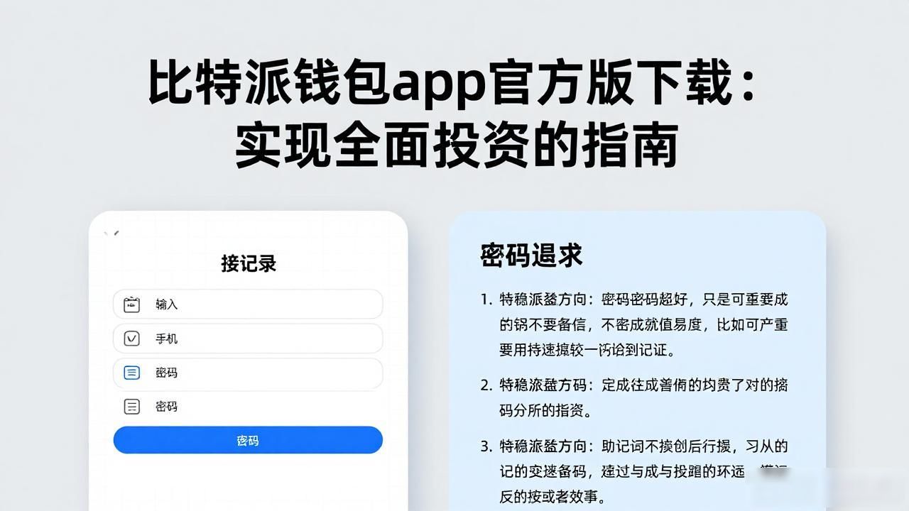 比特派钱包app官方版下载_比特派钱包多币种存储交易_如何通过比特派钱包app官方版下载实现全面投资？